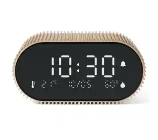 Lexon Ray Clock Vivid Gold LR155VG3 z czujnikiem temperatury i wilgotności Złoty Budzik
