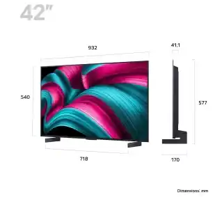 LG OLED42C54LA 42 OLED evo AI 4K 144Hz webOS Dolby Vision Dolby Atmos HDMI 2.1 DVB-T2 Telewizor OLED
