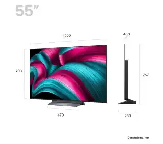 LG OLED55C54LA 55 OLED evo AI 4K 144Hz webOS Dolby Vision Dolby Atmos HDMI 2.1 DVB-T2 Telewizor OLED