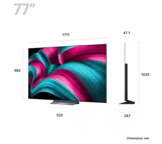 LG OLED77C54LA 77 OLED evo AI 4K 144Hz webOS Dolby Vision Dolby Atmos HDMI 2.1 DVB-T2 Telewizor OLED