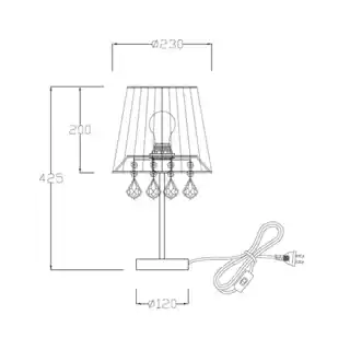 Light Prestige Mona lampa biurkowa czarna mała LP-5005/1TS czarna