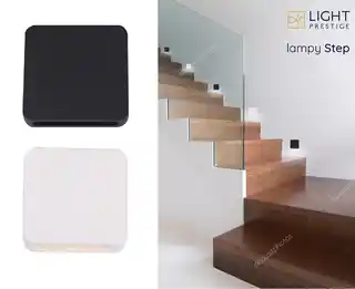 Light Prestige Step LP-0458 BK oprawa schodowa do wbudowania czarna kwadratowa LED 1W 4000K IP65