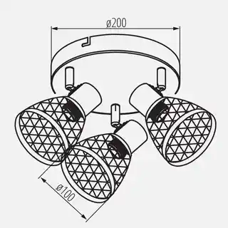 Lightlogic Lampa sufitowa LL OTAR EL-3O E14 66196