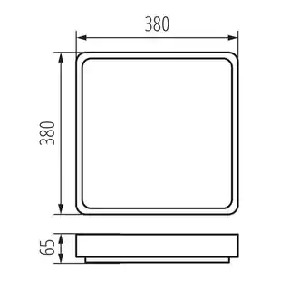 Lightlogic Plafon sufitowy LL EGRA PLAFON 24W B 66123 Czarny