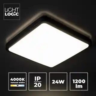 Lightlogic Plafon sufitowy LL EGRA PLAFON 24W B 66123 Czarny