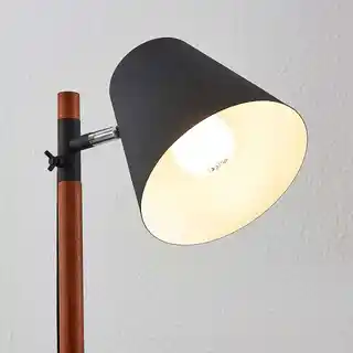 Lindby Birte Lampa Podłogowa Black/Wood 9624314