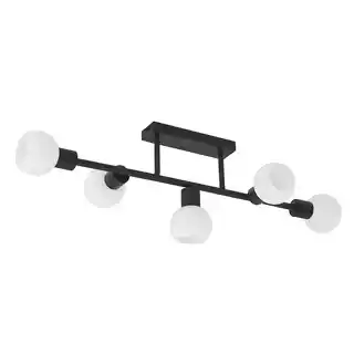 Lindby Biscala 5 lampa sufitowa czarny opal, nowoczesny design, metal, 9627867