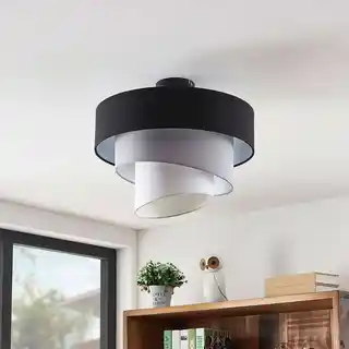 Lindby Coria Lampa Sufitowa Black/Grey 9626607