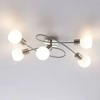 Lindby Elaina 5 Lampa Sufitowa Nickel 9620033