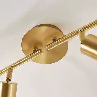Lindby Eleina 4 lampa sufitowa mosiądz szkło E14 70 cm
