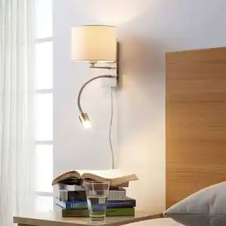 Lindby Florens Lampa Ścienna White/Nickel 9620921