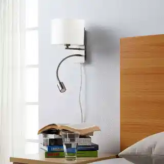 Lindby Florens Lampa Ścienna White/Nickel 9620921