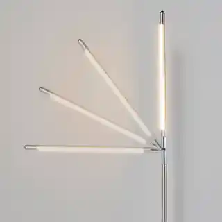 Lindby Jabbo LED Lampa Podłogowa Nickel 9620455