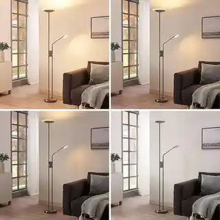 Lindby Jonne LED Lampa Podłogowa Satin Nickel 9624066