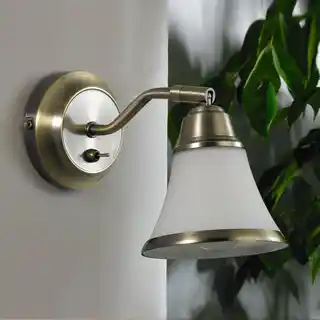 Lindby Marita Lampa Ścienna White/Antique Brass 9620396