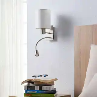 Lindby Shajan Lampa Ścienna Nickel/White 9620920