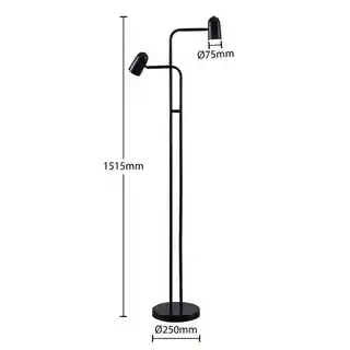 Lindby Skalum Lampa Podłogowa Matt Black 9627246