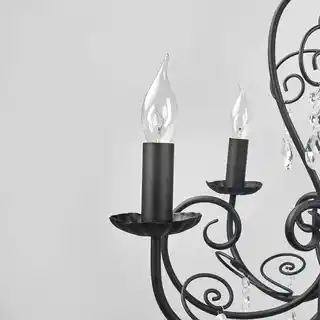 Lindby Sophina Żyrandol Black/Clear 9639023