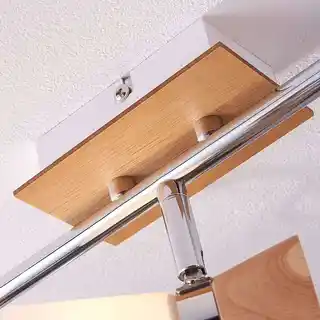 Lindby Vivica 3 Lampa Sufitowa White/Light Wood/Chrome 9620915