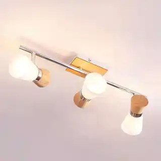 Lindby Vivica 3 Lampa Sufitowa White/Light Wood/Chrome 9620915
