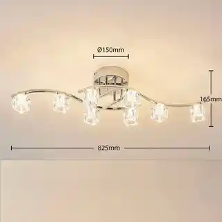 Lindby Yaro LED Lampa Sufitowa Clear/Chrome 9621973