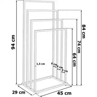 Loftinspired Wieszak łazienkowy Neli Czarny