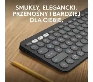 Logitech Klawiatura bezprzewodowa Pebble Keys 2 K380s grafitowa