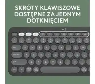 Logitech Klawiatura bezprzewodowa Pebble Keys 2 K380s grafitowa