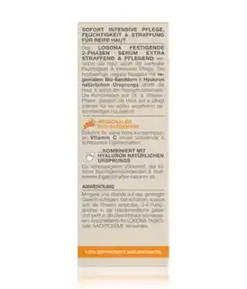 Logona Wzmacniające Dwufazowe Serum Ujędrniające Z Organicznym Rokitnikiem I Kwasem Hialuronowym 30ml