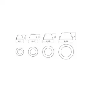 LOONARI Lampa wpuszczana ARCOS IP65 biała 10W 3000K 450687