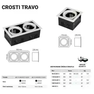 LOONARI Oprawa do wbudowania CROSTI TRAVO czarna 453534