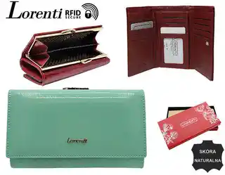 Lorenti Portfel skórzany 55020-SH-RFID-15 miętowy