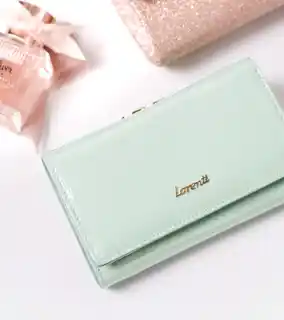 Lorenti Portfel skórzany 55020-SH-RFID-15 miętowy
