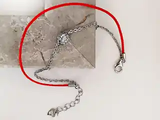 Lovrin Srebrna bransoletka 925 sznurkowa z łańcuszkiem