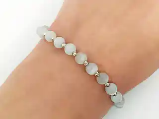 Lovrin Złota Bransoletka 585 Eleganckie Połyskliwe Kulki Na Sznurku
