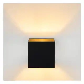 Lucide kinkiet Devi czarny, nowoczesny, 30 cm, metal, LED, IP20