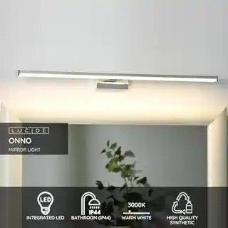 Lucide Kinkiet łazienkowy ONNO 79297 12 12, chrom, IP44, nowoczesny, LED