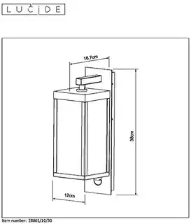 Lucide kinkiet zewnętrzny Clairette 28861/10/30, IP44, stal, biały, nowoczesny, oszczędzający energię