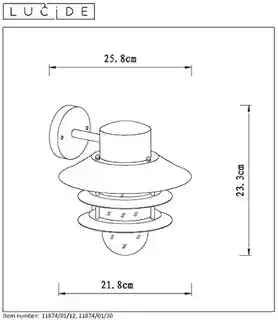 Lucide Kinkiet zewnętrzny Zico czarny, IP54, stalowa obudowa, nowoczesny design, 11874/01/30