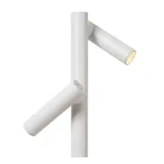 Lucide lampa podłogowa Antrim LED, akumulator, biała, 2-punktowa, IP54, ściemniana
