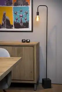 Lucide Lampa podłogowa Lorin czarna, industrialny design, 45765 01 30