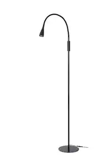 Lucide lampa stojąca LED Zozy czarna 145 cm elastyczne ramię 3-StepDim