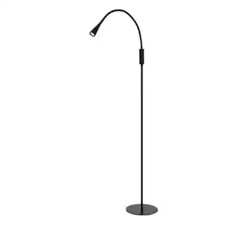 Lucide lampa stojąca LED Zozy czarna 145 cm elastyczne ramię 3-StepDim