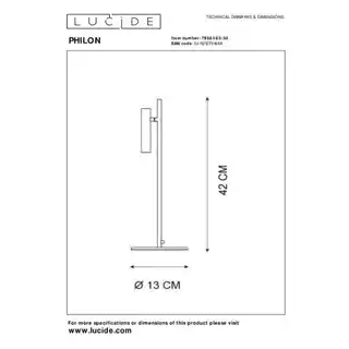 Lucide Lampa stołowa PHILON 79581/05/30
