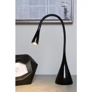 Lucide Lampa stolowa LED Zozy czarna ściemniana elastyczne ramię model 18650 03 30