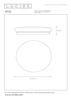 Lucide plafon lampa sufitowa LED OTIS 79199/26/61, nowoczesny, energooszczędny, regulowany strumień światła