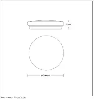 Lucide plafon OTIS lampa sufitowa LED 32W, biały, nowoczesny design, model 79199/32/61