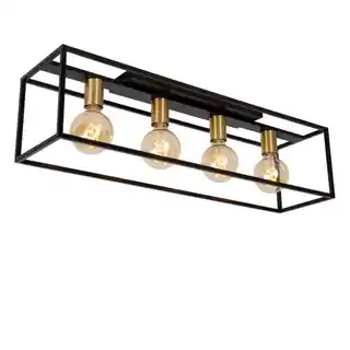 Lucide lampa sufitowa Ruben czarna 90 cm 4-punktowa metal E27