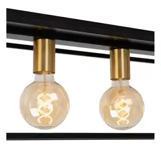 Lucide lampa sufitowa Ruben czarna 90 cm 4-punktowa metal E27