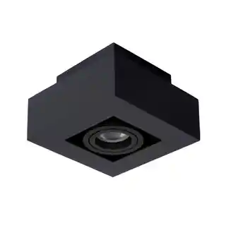 Lucide lampa sufitowa Xirax, prostokątny plafon, czarny, 30 cm, nowoczesny design, LED, ściemnialna